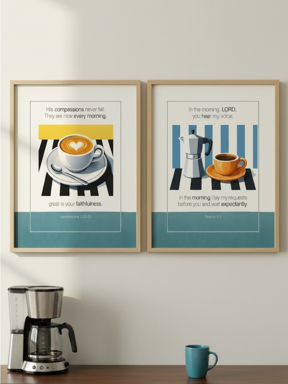 DDS 2-Set, Art Print, 8x10, Bible Verse, Paper Print, Unframed, Modern Series
